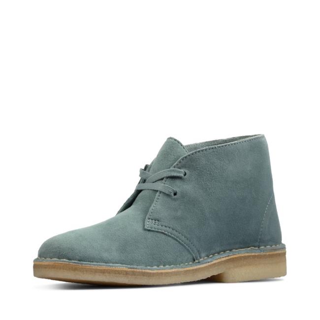 Botines Clarks Desert Boot Mujer Azules | CLK169OFE