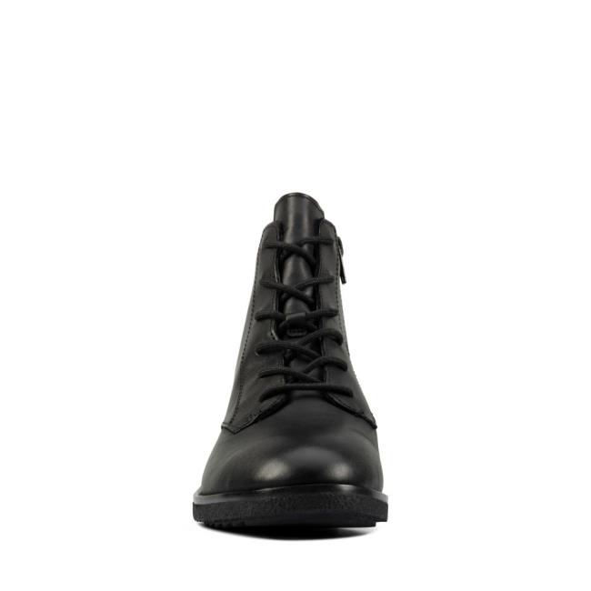 Botines Clarks Griffin Encaje Mujer Negros | CLK815QXC