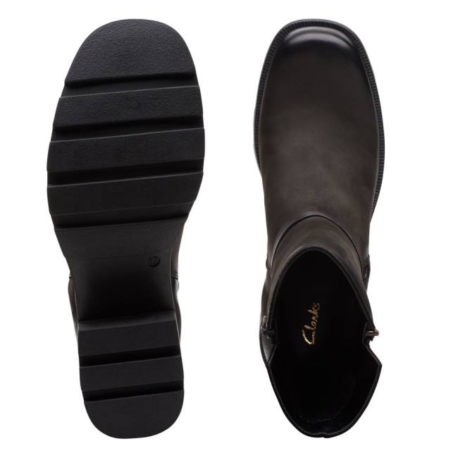 Botines Clarks Odollo Zip Mujer Negros | CLK837VAE