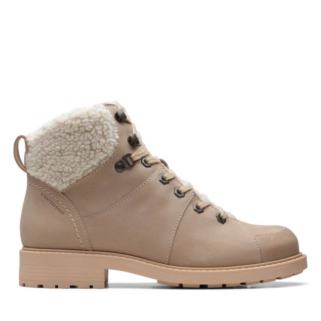 Botines Clarks Orinoco 2 Hike Impermeables Mujer Beige | CLK014OXD