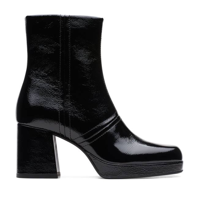 Botines Clarks Pique Zip Mujer Negros | CLK729MTP