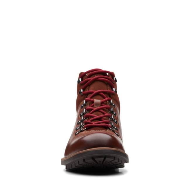 Botines Clarks Westcombe Hi Impermeables Hombre Rojos Oscuro | CLK490YMV