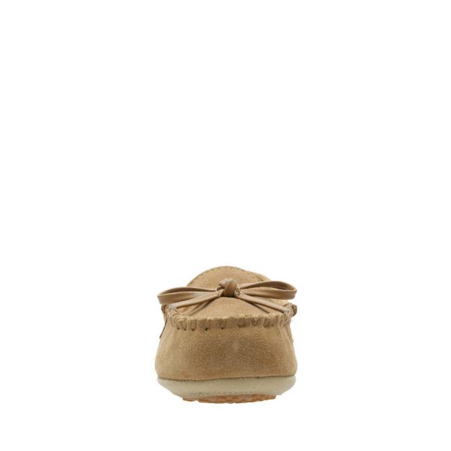 Pantuflas Clarks Crackling Flo Niña Marrom | CLK127KXG