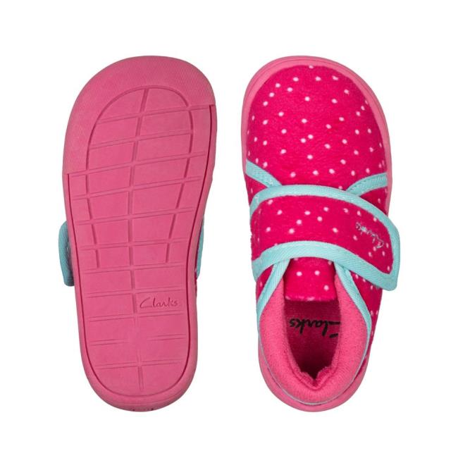 Pantuflas Clarks Holmly Rest Kid Niña Rosas | CLK479ZQT