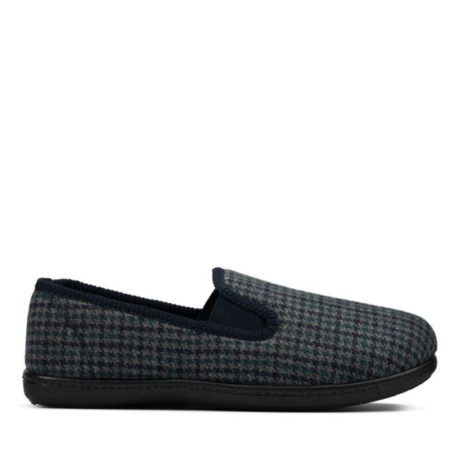 Pantuflas Clarks King Twin Hombre Azules | CLK536UDC