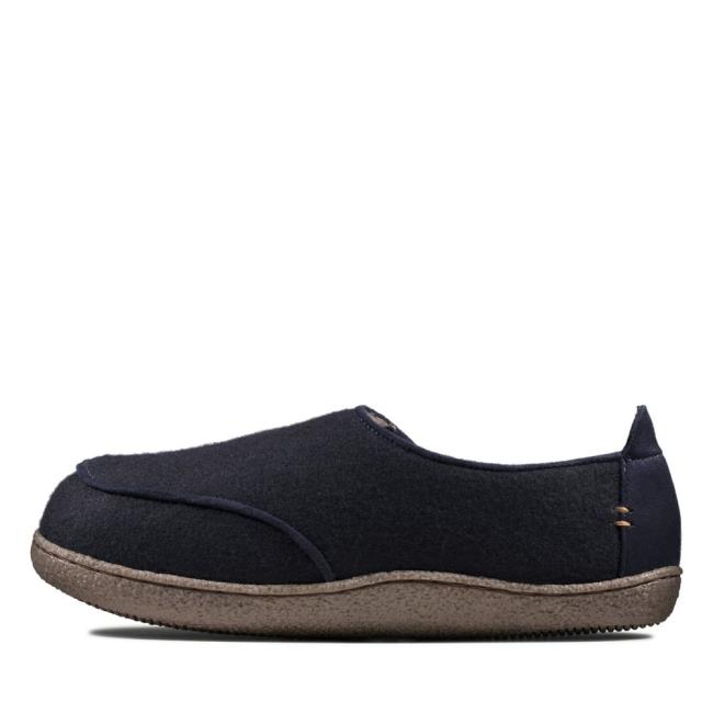 Pantuflas Clarks Relaxed Charm Hombre Azul Marino | CLK274QIR