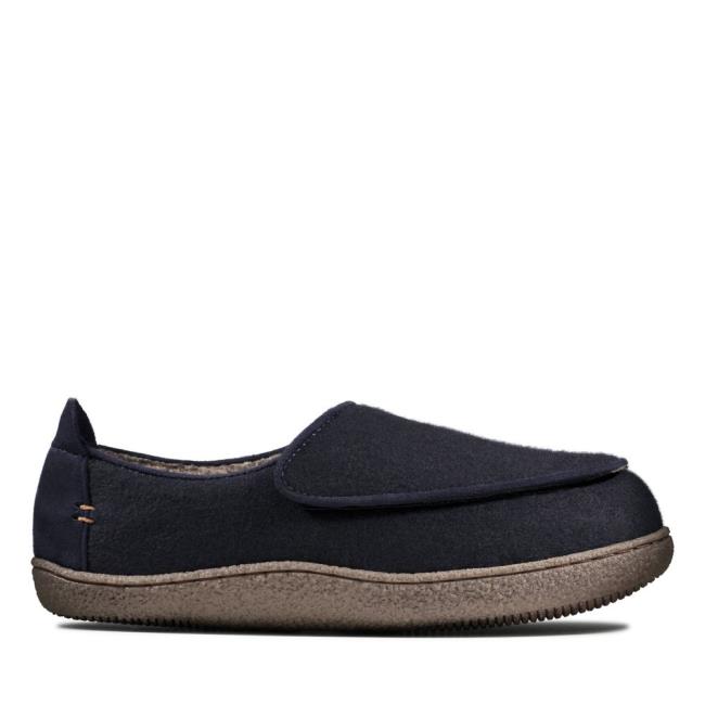 Pantuflas Clarks Relaxed Charm Hombre Azul Marino | CLK274QIR