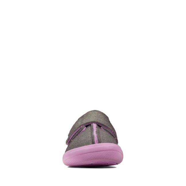 Pantuflas Clarks Yin Spark Kid Niña Grises | CLK836JFT