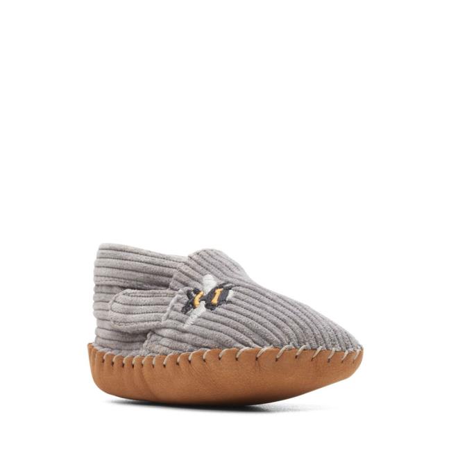 Zapatos Escolares Clarks Atlas LRG Niña Grises | CLK240QXN