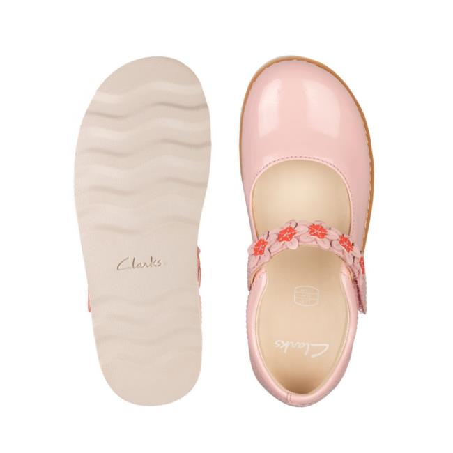 Zapatos Escolares Clarks Crown Petal Kid Niña Rosas Claro | CLK953RPH