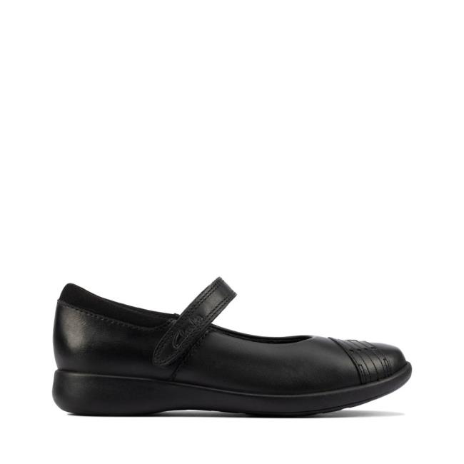 Zapatos Escolares Clarks Etch Beam Kid Niña Negros | CLK297BJC