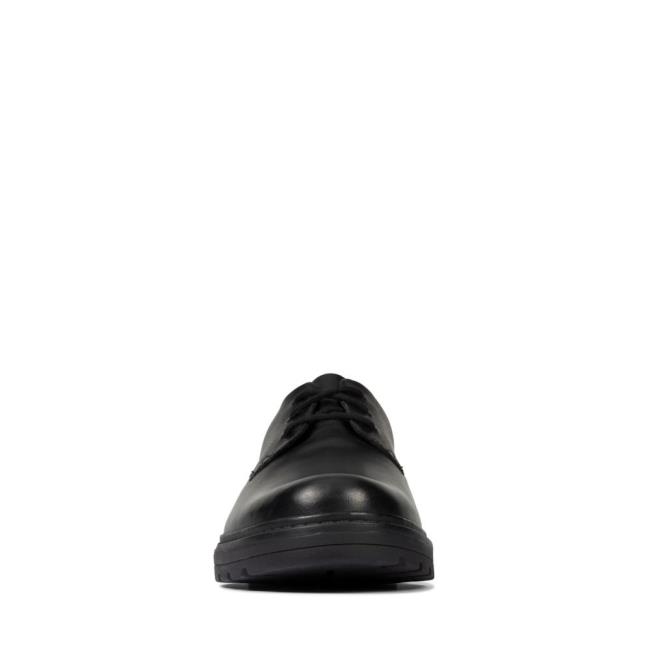 Zapatos Escolares Clarks Loxham Derby Youth Niña Negros | CLK905YZJ