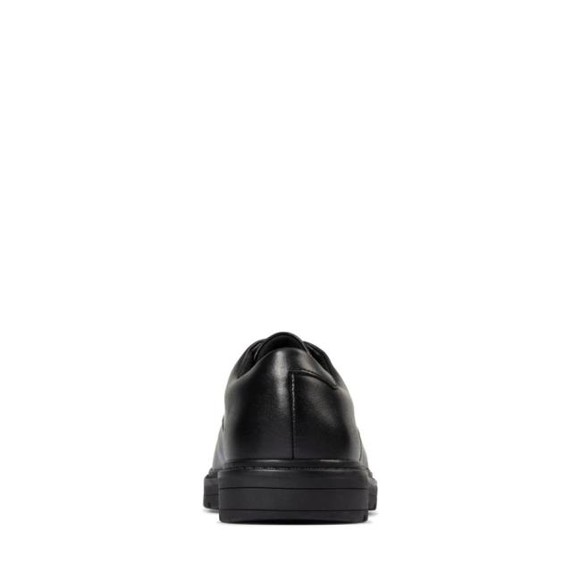 Zapatos Escolares Clarks Loxham Derby Youth Niña Negros | CLK905YZJ