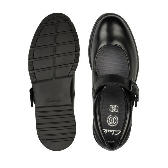 Zapatos Escolares Clarks Loxham Walk Youth Niña Negros | CLK385IVC