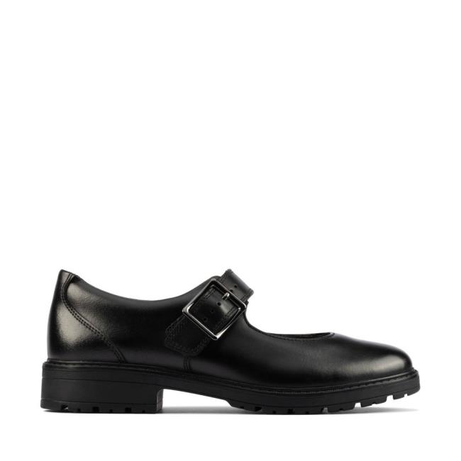 Zapatos Escolares Clarks Loxham Walk Youth Niña Negros | CLK385IVC