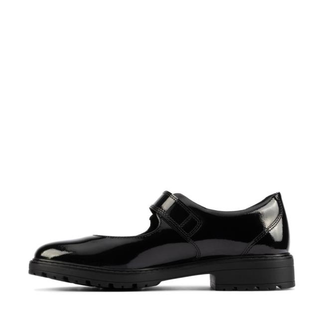 Zapatos Escolares Clarks Loxham Walk Youth Niña Negros | CLK603OPK