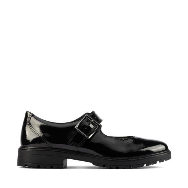 Zapatos Escolares Clarks Loxham Walk Youth Niña Negros | CLK603OPK