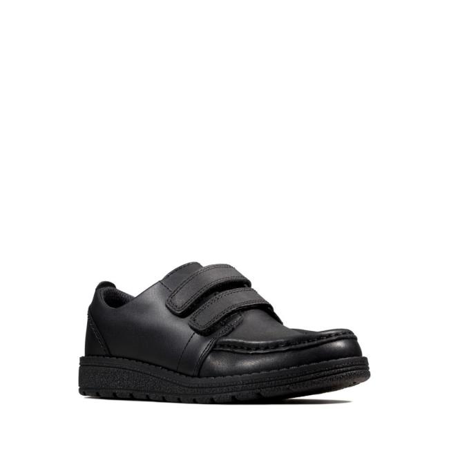 Zapatos Escolares Clarks Mendip Bright Kid Niña Negros | CLK057TVB