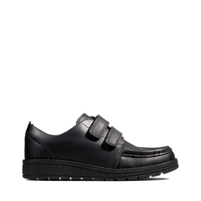 Zapatos Escolares Clarks Mendip Bright Kid Niña Negros | CLK057TVB