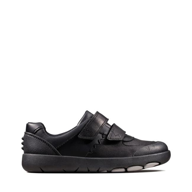 Zapatos Escolares Clarks Rex Pace Kid Niña Negros | CLK264WGU