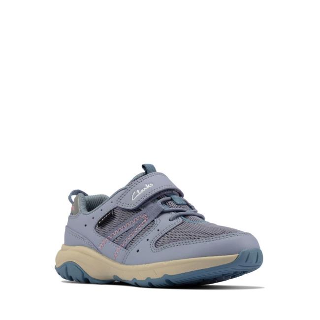 Zapatos Escolares Clarks Rock Trek Kid Niña Azules Claro | CLK968AMR