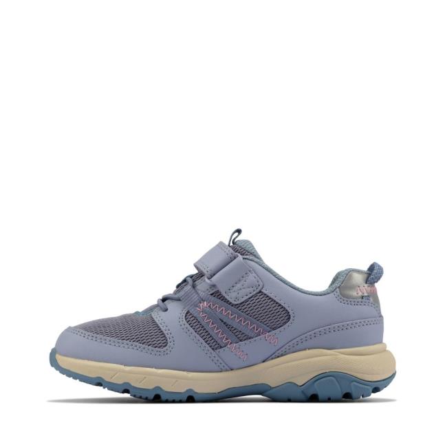 Zapatos Escolares Clarks Rock Trek Kid Niña Azules Claro | CLK968AMR