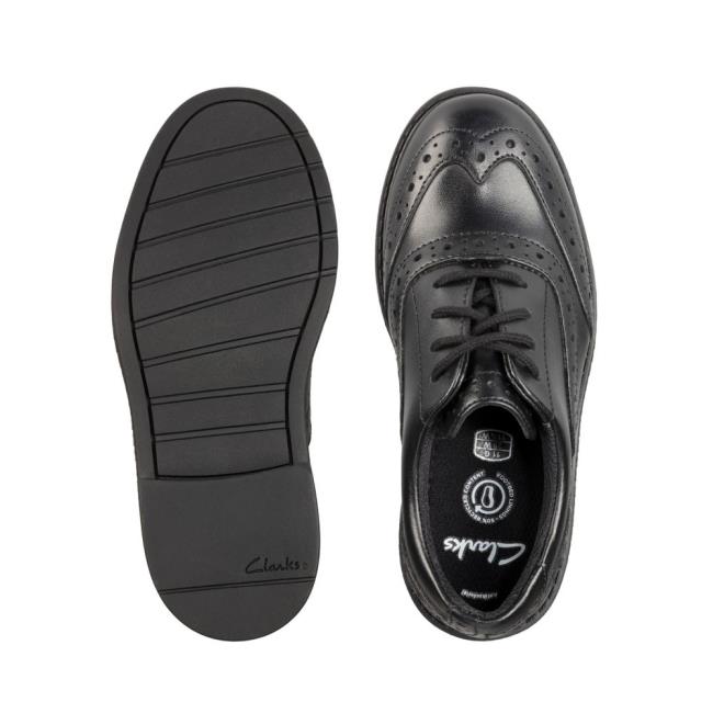 Zapatos Escolares Clarks Scala Brogue Kid Niña Negros | CLK219LIQ