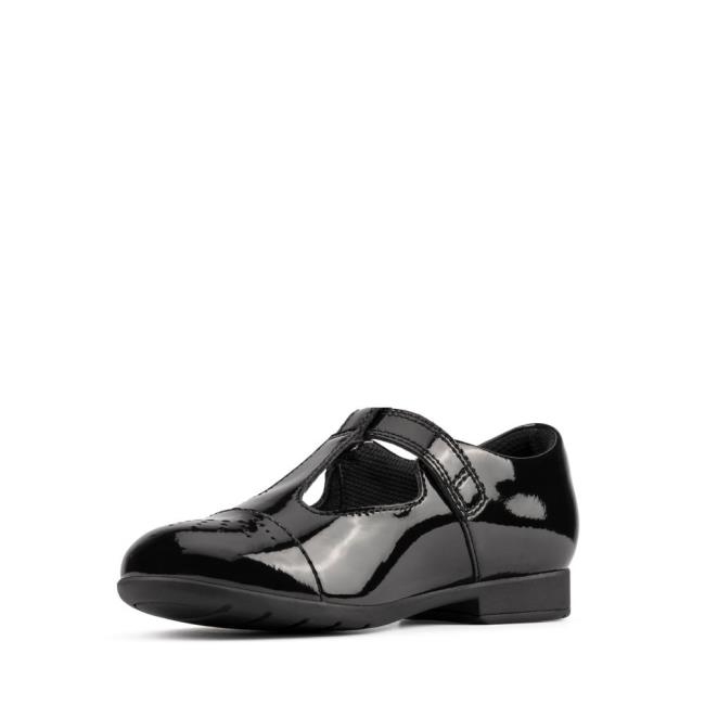 Zapatos Escolares Clarks Scala Spirit Kid Niña Negros | CLK245ZRY