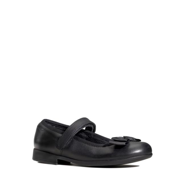 Zapatos Escolares Clarks Scala Tap Kid Niña Negros | CLK782QCK