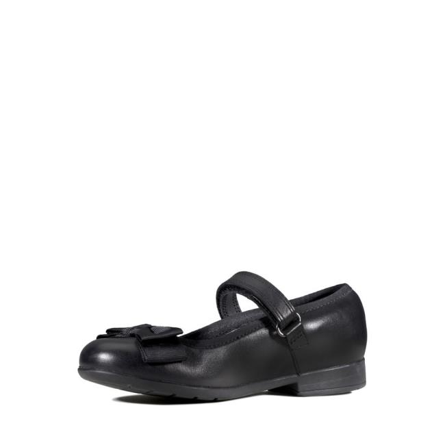 Zapatos Escolares Clarks Scala Tap Kid Niña Negros | CLK782QCK