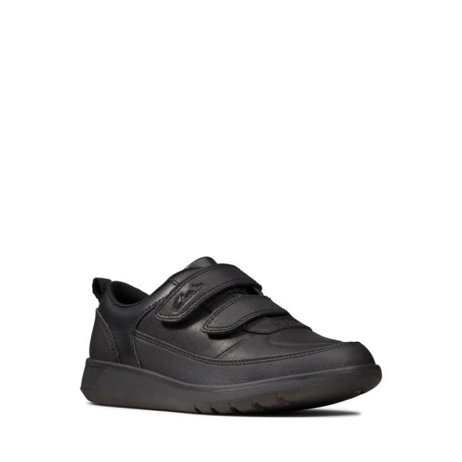 Zapatos Escolares Clarks Scape Flare Kid Niña Negros | CLK458XZW