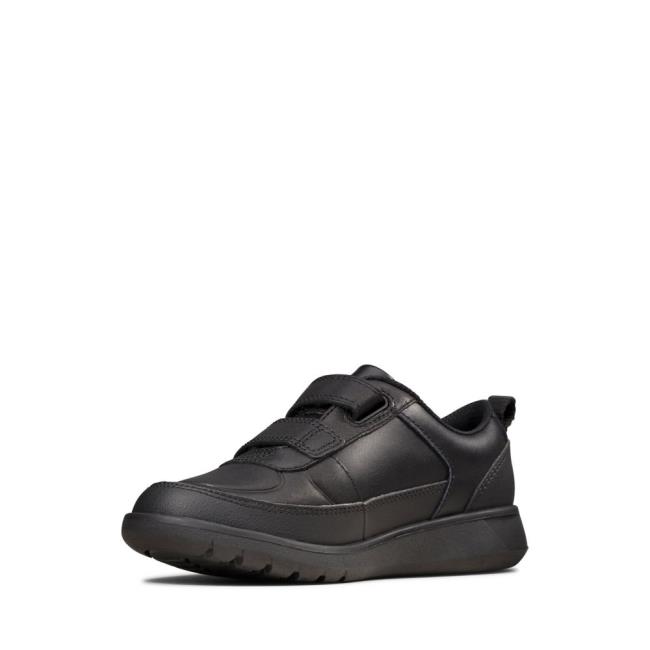 Zapatos Escolares Clarks Scape Flare Kid Niña Negros | CLK458XZW