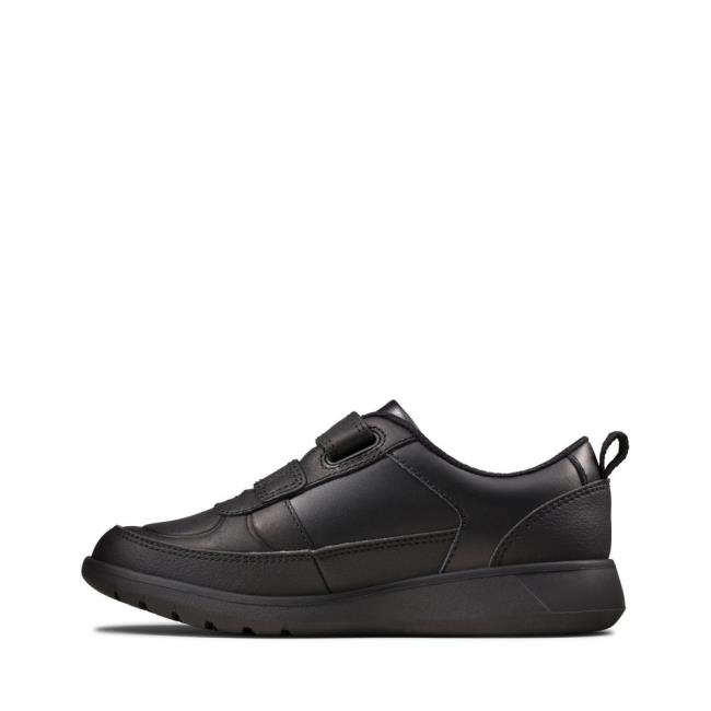 Zapatos Escolares Clarks Scape Flare Kid Niña Negros | CLK458XZW