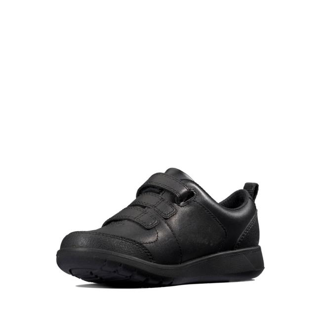 Zapatos Escolares Clarks Scape Sky Kid Niña Negros | CLK215TLV