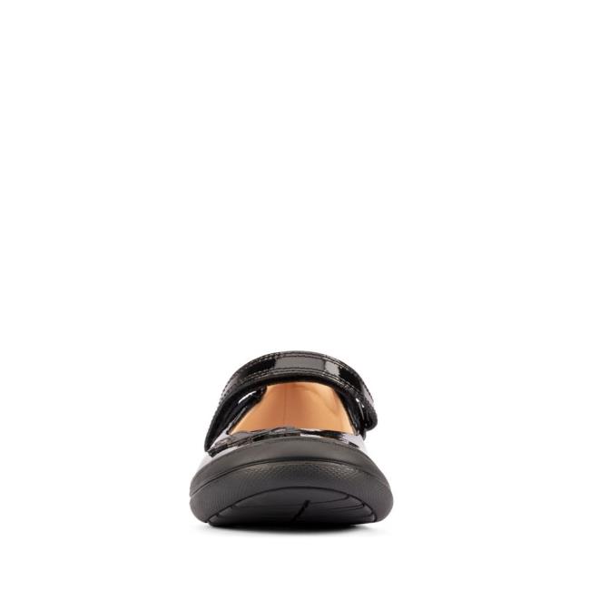 Zapatos Escolares Clarks Scooter Daisy Kid Niña Negros | CLK856ZJN