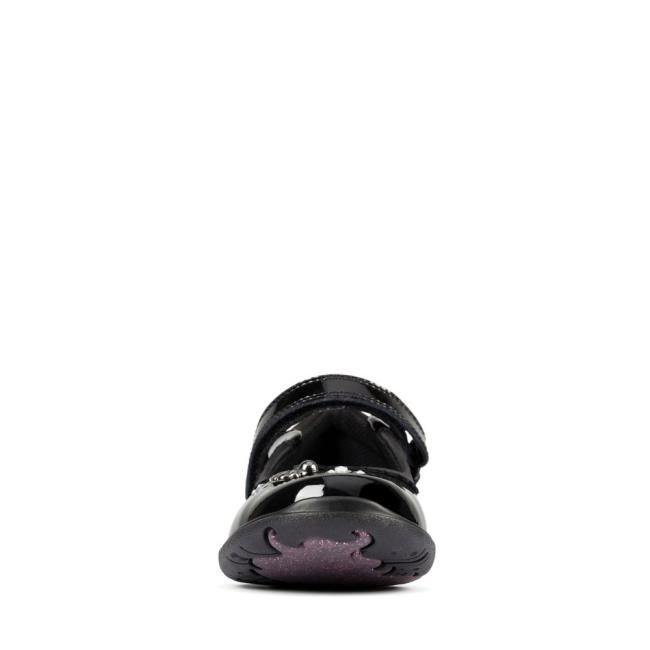 Zapatos Escolares Clarks Sea Shimmer Kid Niña Negros | CLK186KTZ