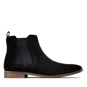 Botas Chelsea Clarks Stanford Top Hombre Negros | CLK459ZTS