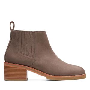 Botas de Tacon Clarks Cologne Top Mujer Grises Oscuro Marrom | CLK724VWC