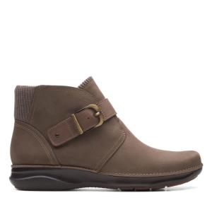 Botines Clarks Appley Mid Mujer Grises Marrom | CLK149HLI