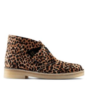 Botines Clarks Desert Boot Mujer Leopardo | CLK714XLN