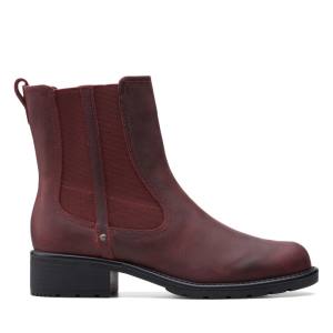 Botines Clarks Orinoco Club Mujer Rojos Oscuro | CLK658NIM