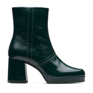 Botines Clarks Pique Zip Mujer Verdes Oscuro | CLK736WMA