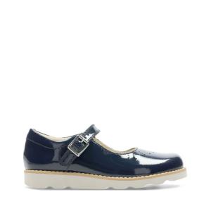 Zapatos Escolares Clarks Crown Jump Kid Niña Azul Marino | CLK630EZQ