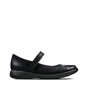 Zapatos Escolares Clarks Etch Spark Kid Niña Negros | CLK532WGJ