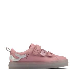 Zapatos Escolares Clarks Flare Shell Lo Kid Niña Rosas | CLK281TGK