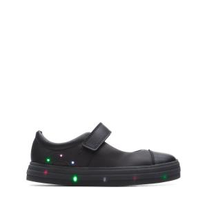 Zapatos Escolares Clarks Flare Shine Kid Niña Negros | CLK248MCO