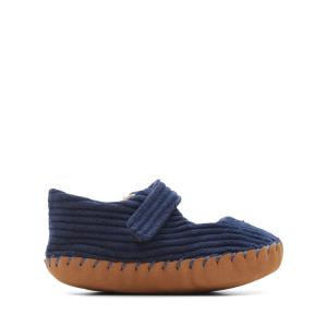 Zapatos Escolares Clarks Halo Large Niña Azul Marino | CLK109CMD