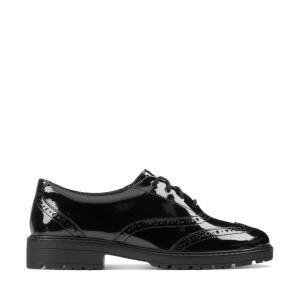 Zapatos Escolares Clarks Loxham Brogue Youth Niña Negros | CLK729OIK