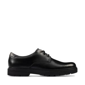 Zapatos Escolares Clarks Loxham Derby Youth Niña Negros | CLK905YZJ