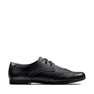 Zapatos Escolares Clarks Scala Encaje Youth Niña Negros | CLK372LKA